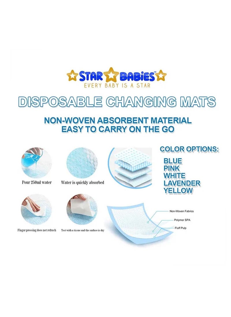 STAR BABiES Star Babies - Combo Pack of 2- Disposable Changing Mat Pack of 12 with Scented Bag (5 Pcs w/Dispenser) - Black  - Image 3