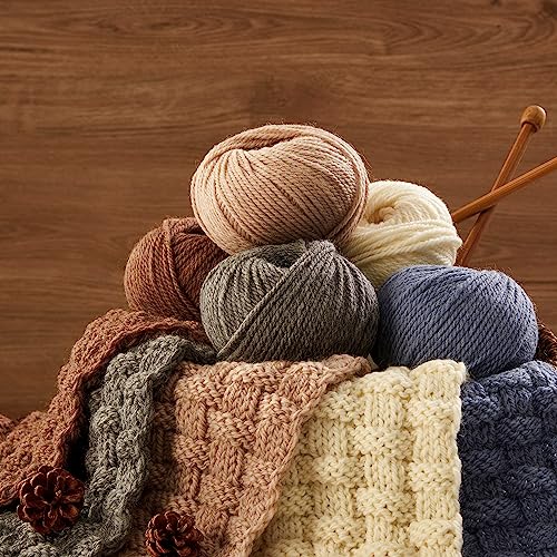 Gisimo 100% Merino Wool Yarn, 3-Ply Luxurious and Soft Yarn for Hand Knitting & Crocheting (Evergreen, 1Ball) - Image 5