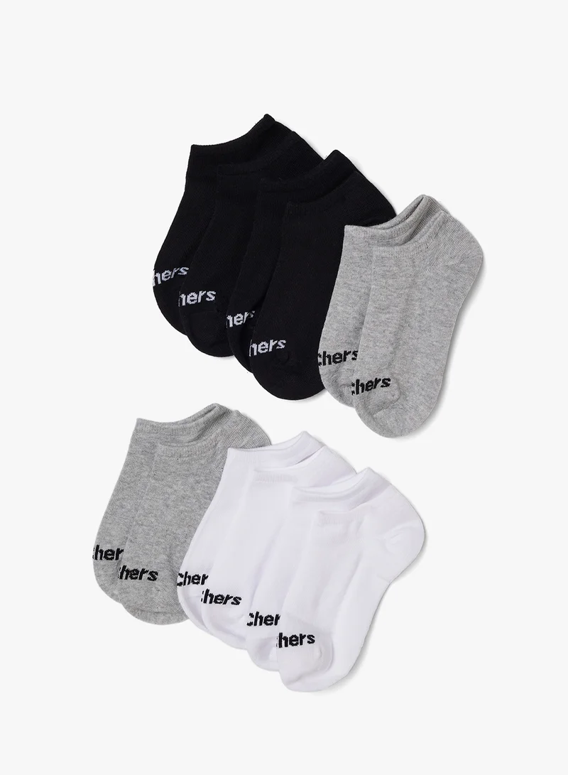 سكيتشرز 6 Pack Non-Terry No-Show Socks