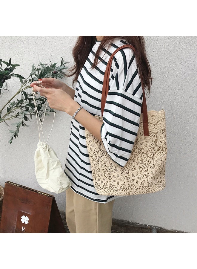 Lace Bucket Bag For Women Beach Bag - Image 2