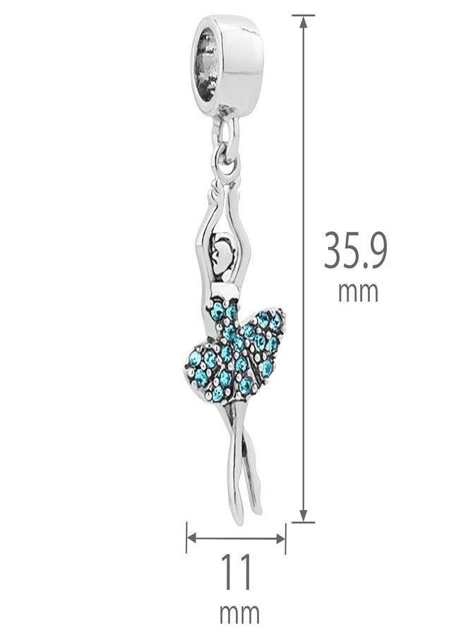 MiiFort Black Zircon Ballet Dancer Dangle Charm fits Pandora Charms Bracelets Birthday Jewelry Gift for Daughter Granddaughter Women - Image 5