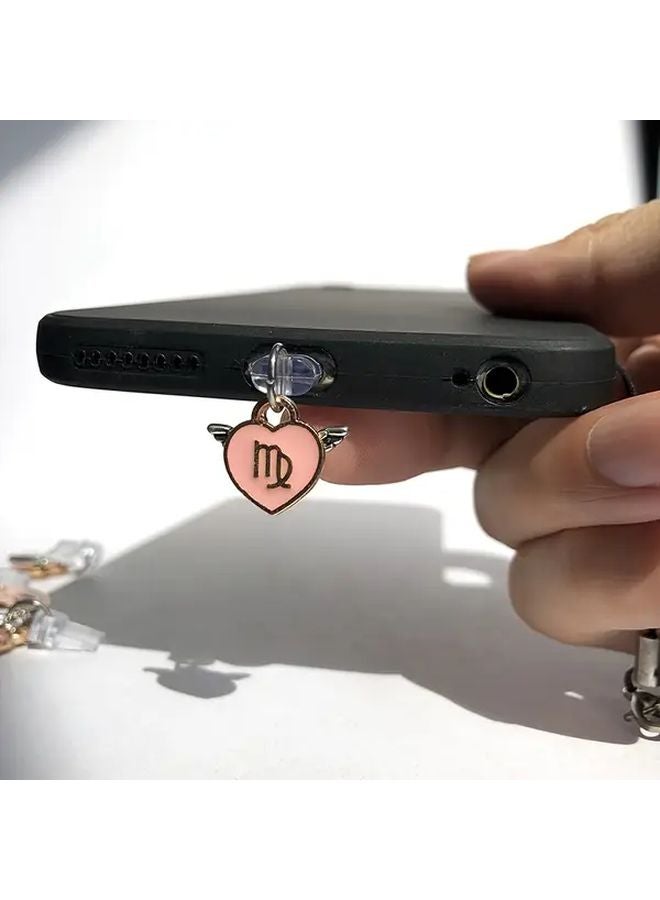 Virgo Angel Wings Phone Charm Dust Plug For Type C Charging Port Protection - Image 1