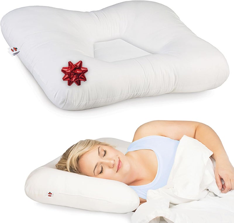 Core Products Tri-Core Cervical Support Pillow for Neck & Shoulder Pain Relief - Orthopedic Contour Fiber Pillow for Back and Side Sleepers - Image 1
