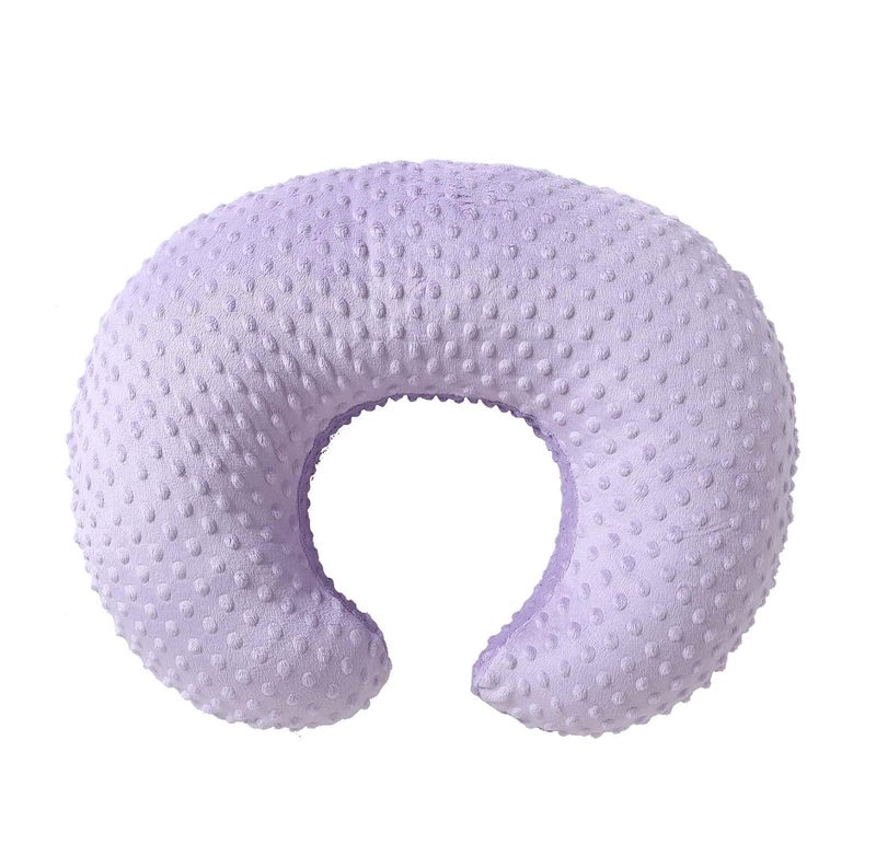 QUENESS Nursing Pillow Cover Breastfeeding Pillow Cases Plush Dot Slipcover (Orchid) - Image 1