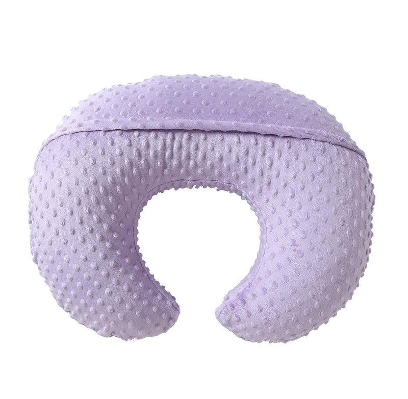 QUENESS Nursing Pillow Cover Breastfeeding Pillow Cases Plush Dot Slipcover (Orchid) - Image 5