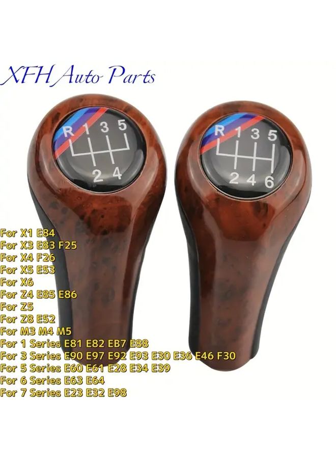 Wood Grain 5 Speed Automatic Gear Shift Knob Compatible with Multiple Car Models - Image 3