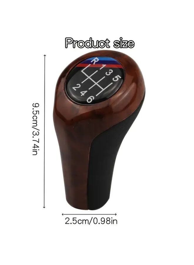 Wood Grain 5 Speed Automatic Gear Shift Knob Compatible with Multiple Car Models - Image 2