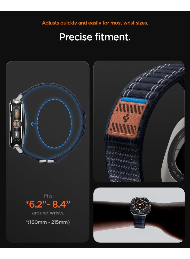 Spigen WBF0 for Samsung Galaxy Watch ULTRA Band 47mm (2025/2024) Lightweight Fabric Strap - Black - Image 4