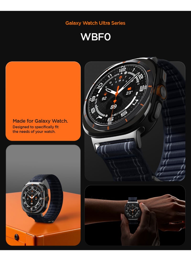 Spigen WBF0 for Samsung Galaxy Watch ULTRA Band 47mm (2025/2024) Lightweight Fabric Strap - Black - Image 3