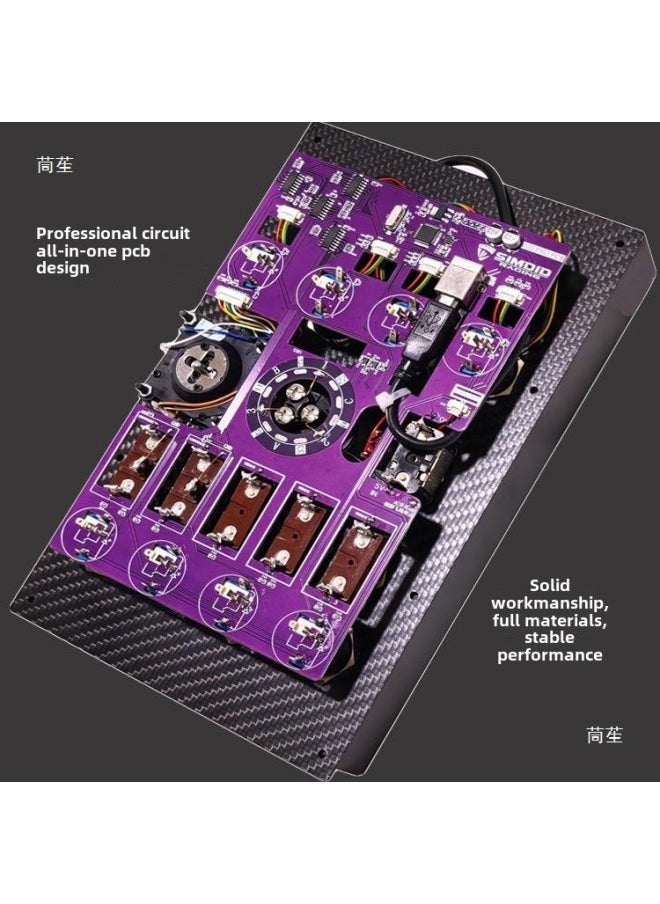Generic SIMDID D30 Racing Simulation Central Control Box Multi-function Control Button Box Speedmaster Fanatec-Product Color:Adjustable Instrument Bracket Suitable For Aluminum Profiles  - Image 4