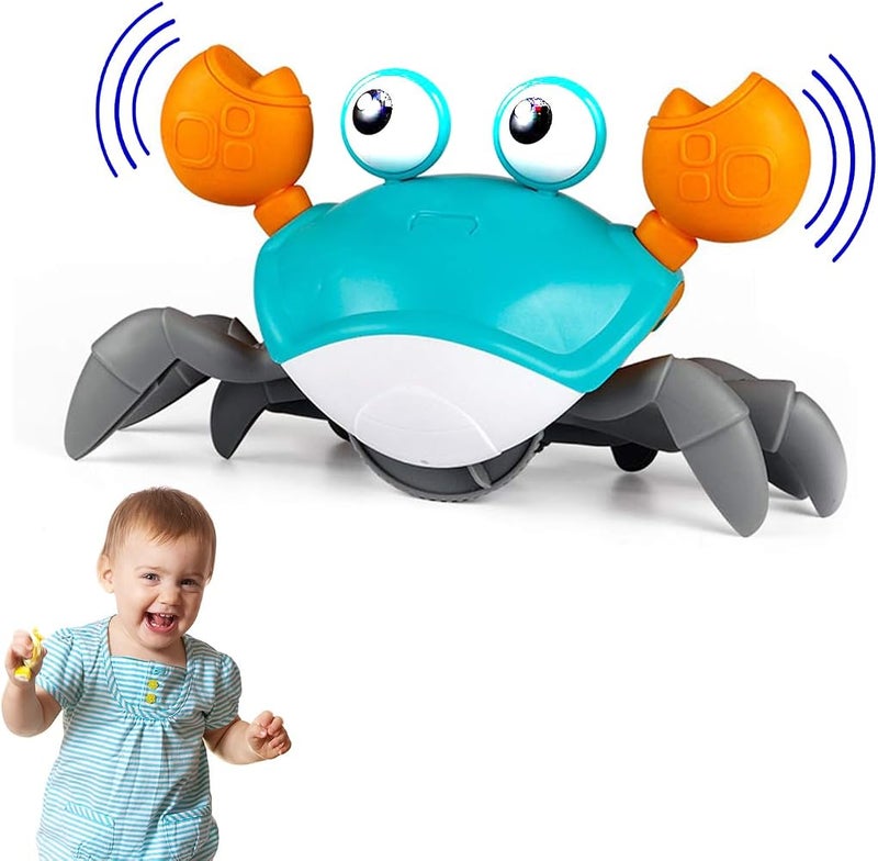 Home Smart Crawling Crab for Toddlers - Interactive and Sensory Toy Ideal for Kids Birthday Gift - Manual Without Batteries (Yellow) - Image 1