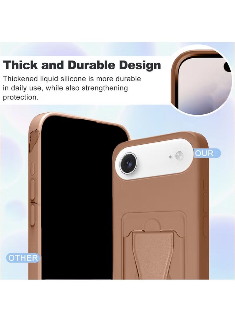 TIGER Apple iPhone Air 5G 2025 Silicone TPU Case with Card Holder and Hand Grip – Slim, Durable Protective Cover in Rich Brown with Secure Card Storage, Enhanced Grip for Comfortable Handling, and Scratch Resistance for Everyday Use (Model MCHPSN) - Image 2