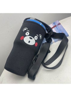 Generic In Stock Wholesale Mr. Bubble Ice Cream Cup Cover Portable Crossbody Diving Material Car Cup Cover Kumamoto Series Cup Cover-Color:Pink Hands-Capacity:900ml  - Image 5