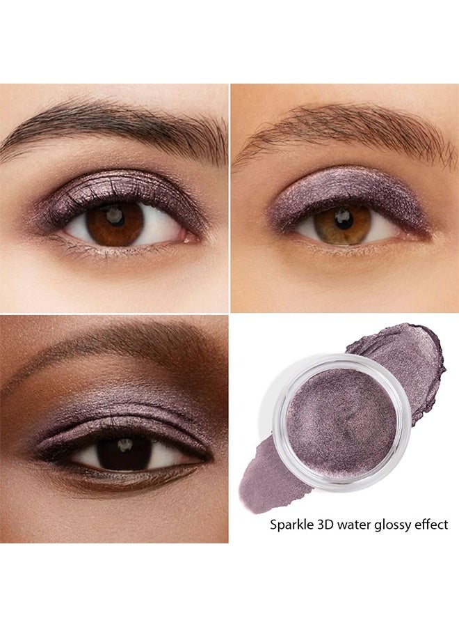 SHCOETY Mousse Shimmer Eyeshadow & Glow,Cream Glitter Dark Purple Shimmer Metallic Eyeshadow Palette Makeup, Natural Single Mini Instant Holographic Eyeshadow For Women, Sombras Crema Para Ojos, Talc, Paraben & Cruelty Free #01 - Image 3