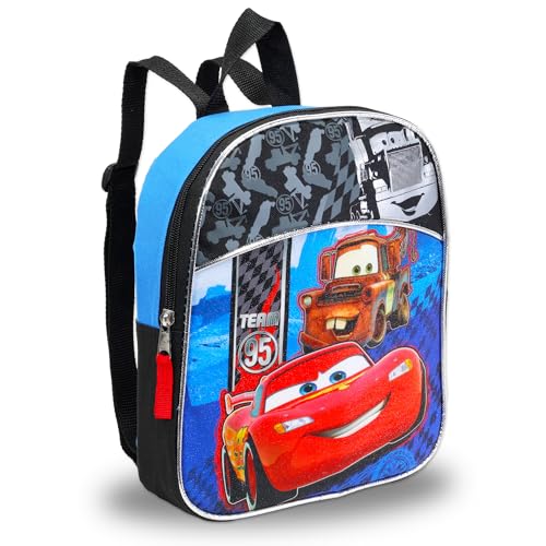 Disney Cars Backpack for Toddlers ~ Deluxe 11" Mini Cars Preschool Backpack - Image 2
