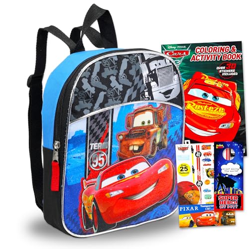 Disney Cars Backpack for Toddlers ~ Deluxe 11" Mini Cars Preschool Backpack - Image 1