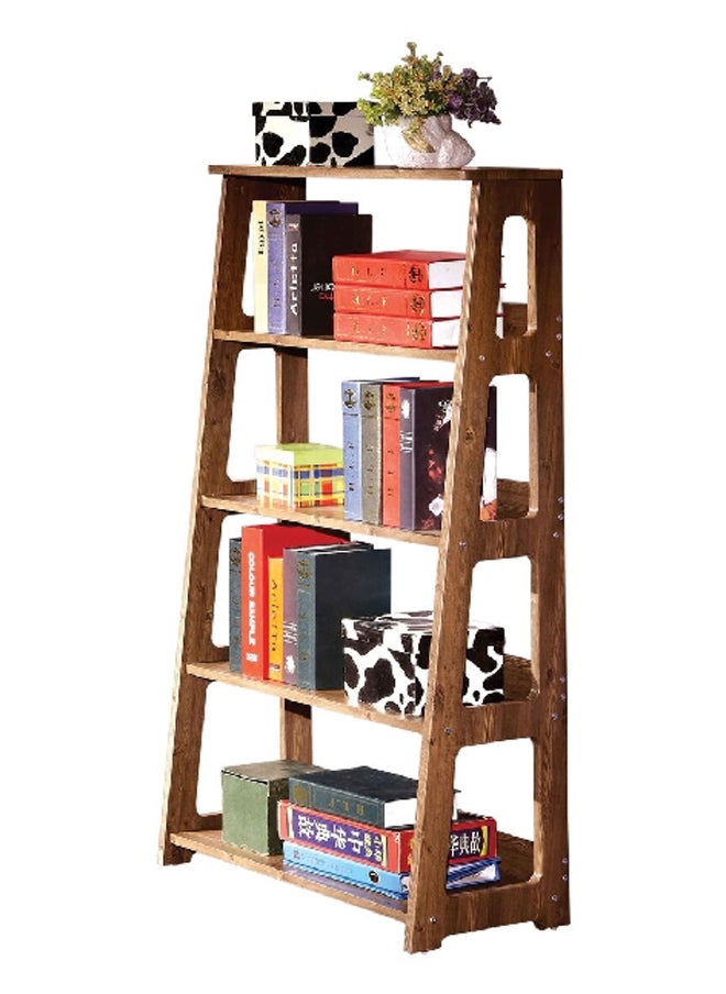 Micasa 4-Tier Elegant And Modern Design Durable Pine Wood Storage Rack Brown 10 X 42 X 144 Cm Vb-1010 