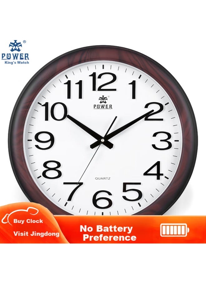 Power Ba Wall Clock, Large Chinese-style Living Room Round Quartz Clock, Wall-mounted Without Drilling, Diameter 48cm, 8922 - Image 1