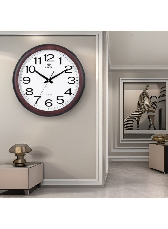 Power Ba Wall Clock, Large Chinese-style Living Room Round Quartz Clock, Wall-mounted Without Drilling, Diameter 48cm, 8922 - Image 2