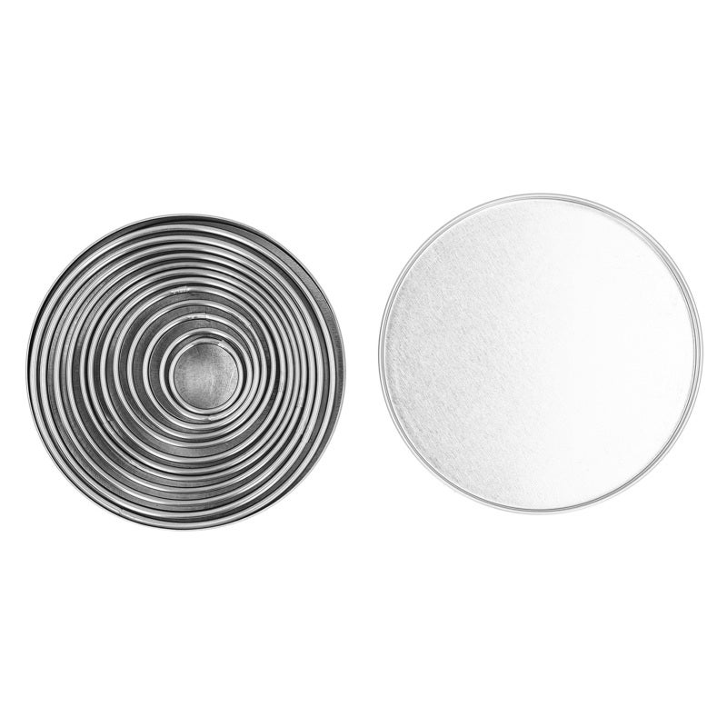 Round Cutting Die: 12 Stainless Steel Circle Cutter Set - Rust-Resistant Deformation-Proof Glossy Sharp Edge for Baking Kitchen Craft Dough Clay Pastry Soft Object Shaping - Image 3