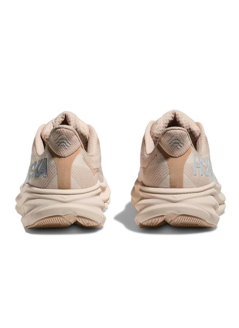 Hoka One One Clifton 9 Outdoor Running Sneakers Khaki Pink  - Image 3