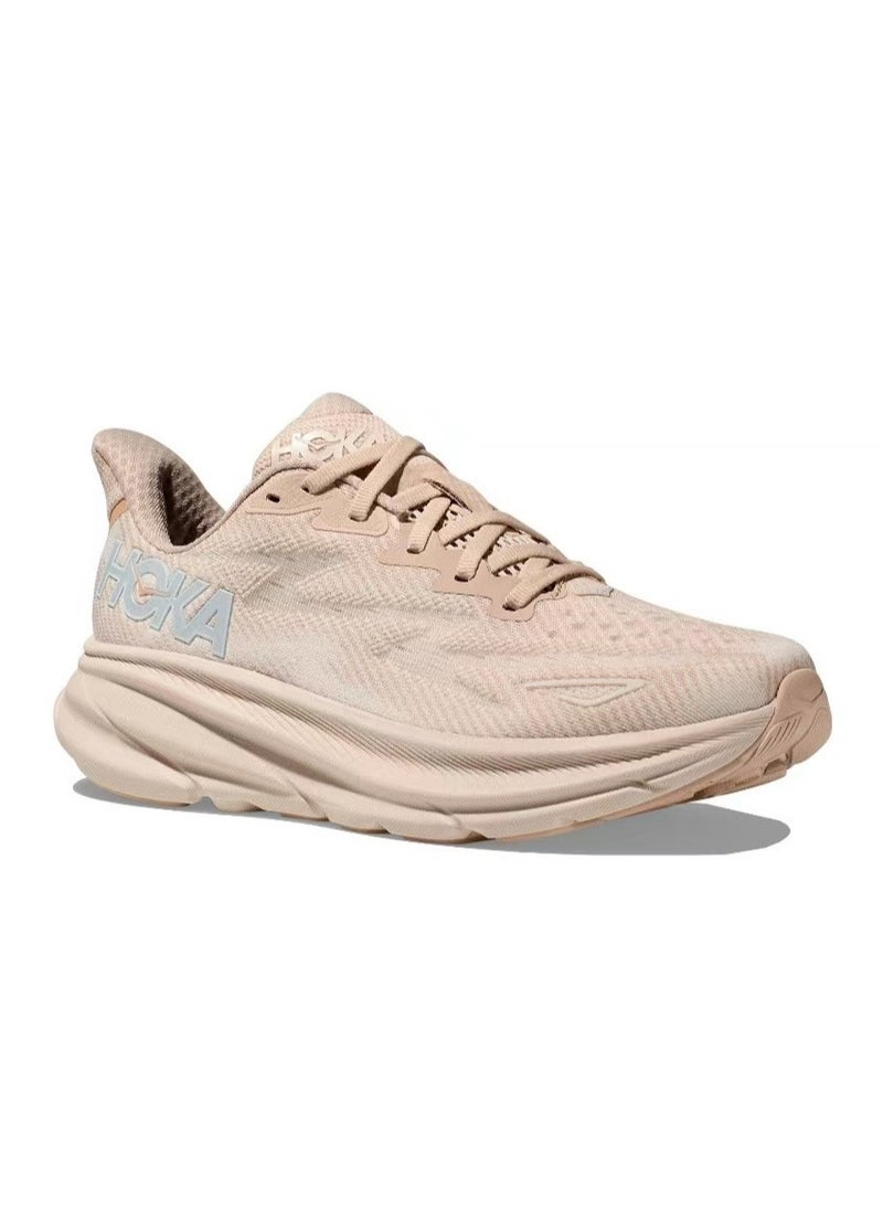 Hoka One One Clifton 9 Outdoor Running Sneakers Khaki Pink  - Image 5