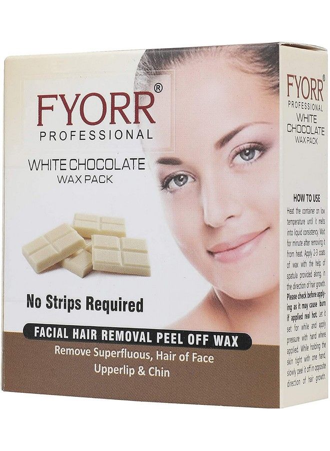 FYORR 80Gram Each Peeloff Katori Wax For Upper Lip Facial Hair Eyebrow Free Waxing Wooden Spatula (White Chocolate 240Gram) - Image 5
