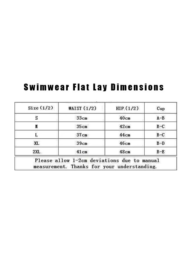 1-Set Women's Summer Split Bikini, Two-Pieces Swimsuit  Bra with Briefs Set - Image 2
