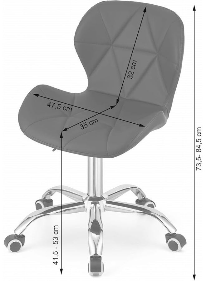 Modern ergonomic office chair – made of premium, easy-to-clean faux leather – swivel seat and height adjustable for home and business offices - Image 4