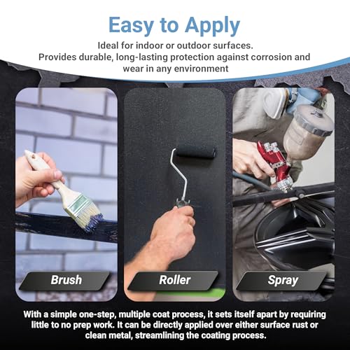 RUST BULLET DuraGrade Color - Black - 1 Gallon - Advanced Technology Corrossion Control, Rust Inhibitor & Protective Coating, Exceptional Adhesion, UV Resistant - Image 3