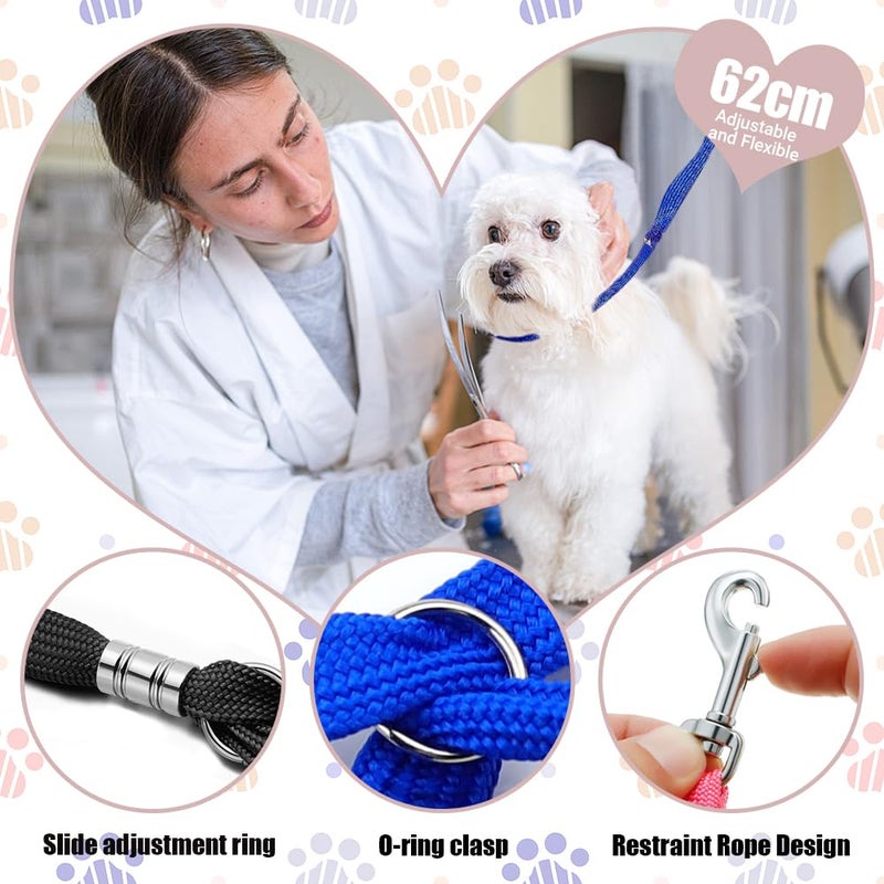 TRKETK 6 Pièces Boucles de Toilettage d'Animal Familier, Laisse deToilettage Réglable en Nylon Corde de Sécurité pour Animal de Compagnie Corde Chien Chat Professionnel pour Domestique, Baignoire - Image 3