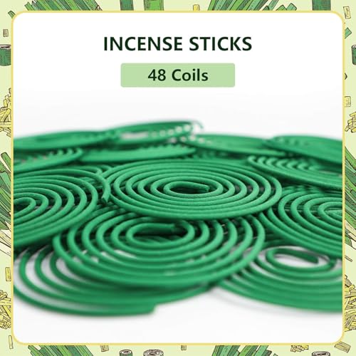 SCENTORINI Citronella Coils, 48 PCS Citronella Incense with Coil Holder, Suitable for Outdoor Use, Pool Side, Patio, Porches - Image 5