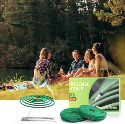 SCENTORINI Citronella Coils, 48 PCS Citronella Incense with Coil Holder, Suitable for Outdoor Use, Pool Side, Patio, Porches - Image 4