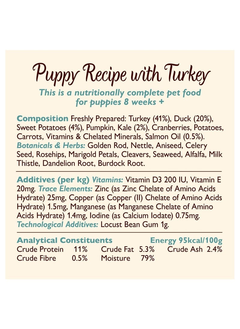 Lily's Kitchen Puppy Recipe Wet Food with Turkey, Duck and Kale (8+ Weeks) 400g  - Image 3