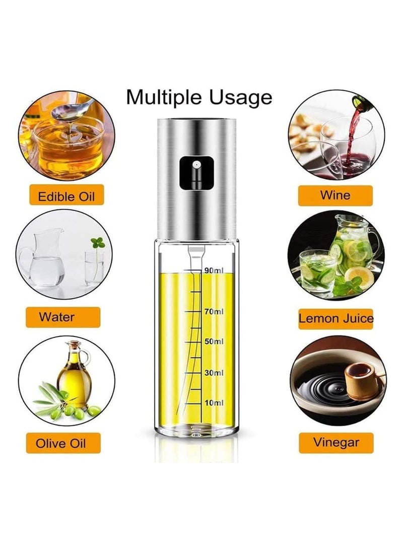 YZMA GLOBAL Premium Oil Sprayer Dispenser Set – 100ml Glass Bottle with Funnel & Cleaning Brush – Ideal for Air Fryer, BBQ, Salad, Baking, and Cooking - Image 4