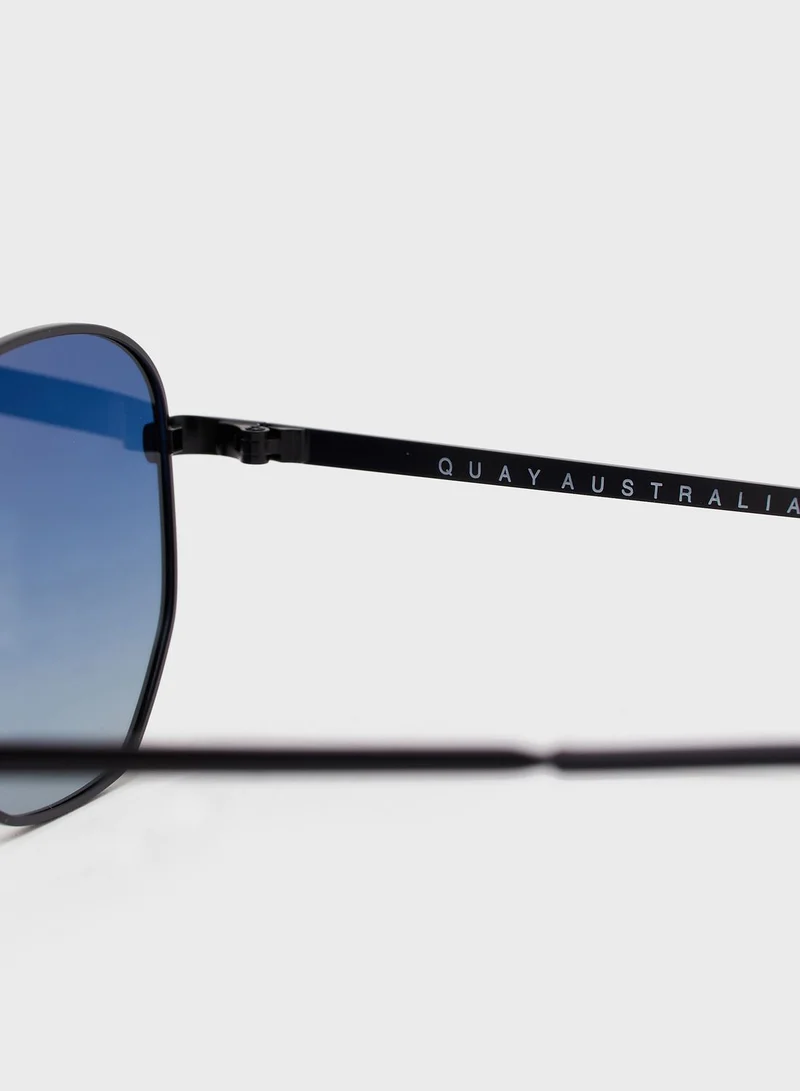 Quay Big Time Oval Sunglasses