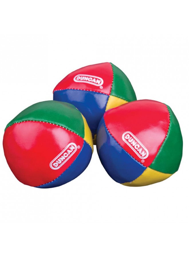 Duncan Juggling Balls - [Pack of 3] Multicolor, Vinyl Shells, Circus Balls with 4 Panel Design, Plastic Beans - Image 1