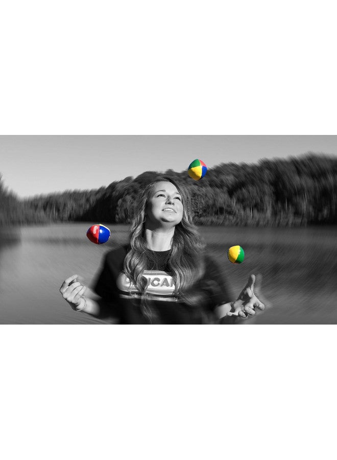 Duncan Juggling Balls - [Pack of 3] Multicolor, Vinyl Shells, Circus Balls with 4 Panel Design, Plastic Beans - Image 4