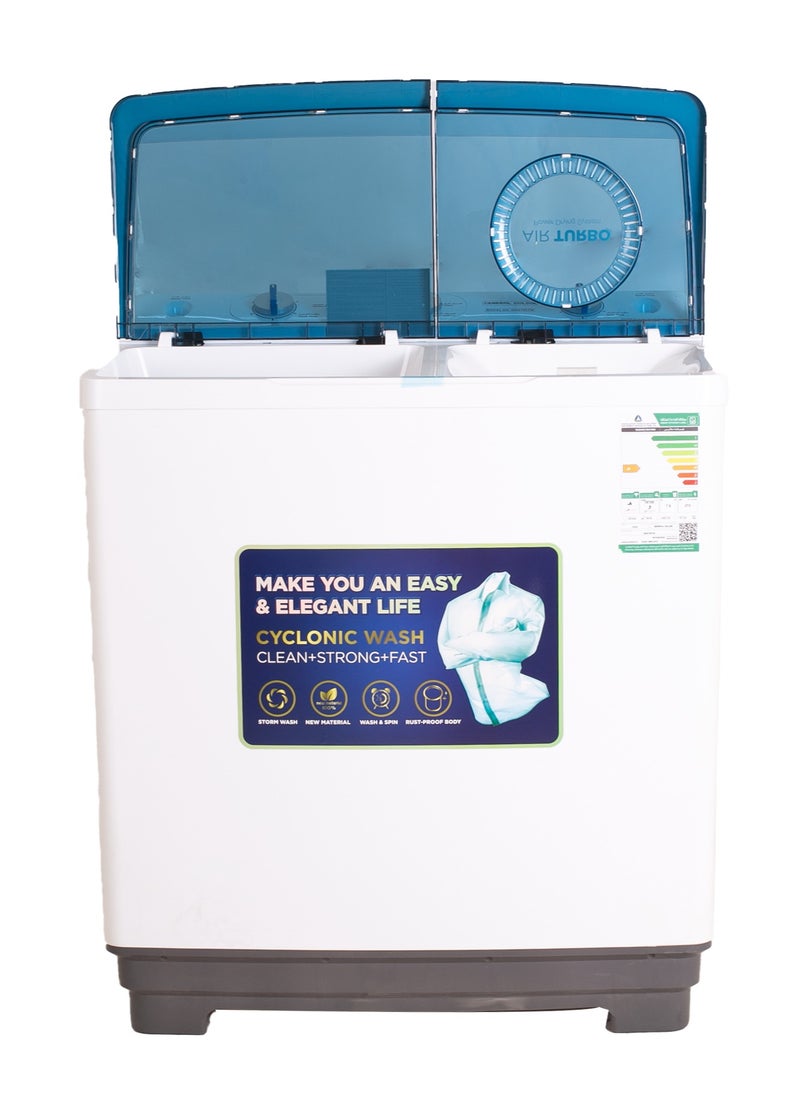 General Goldin - General Goldin 7.5 Kilo Twin Top Loading Semi Auto Washing Machine, Noiseless, High Quality, Easy to Move, - Image 1