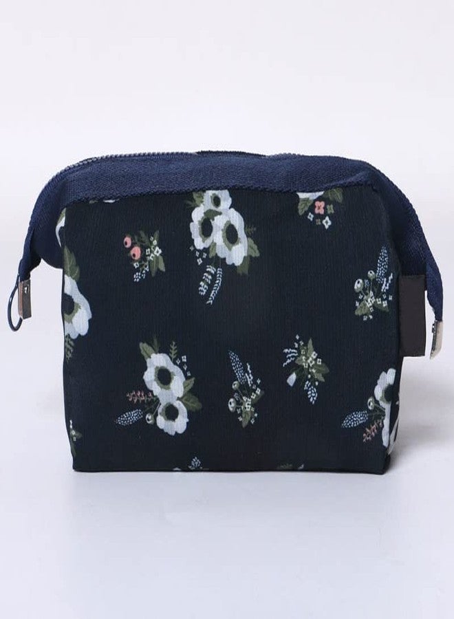 Luxula Multifunction Printed Cosmetic Makeup Stationery Portable Vanity Jewelry Travel Pouch Purse Organizer for Women and Girls (Black) - Image 5