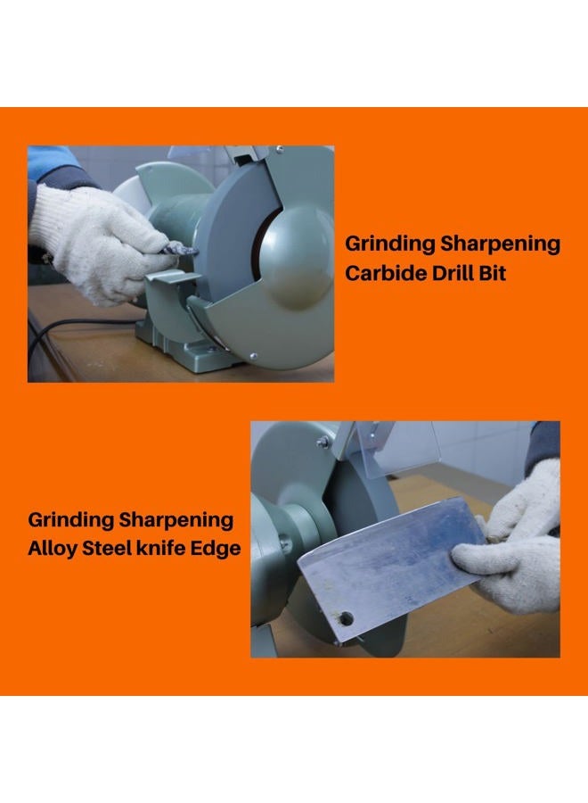 AmaCupid عجلة طحن Bench Grinder 8 بوصة، كربيد السيليكون الأخضر الكاشط. لشحذ أدوات الكربيد، منتجات المواد غير المعدنية. 5/8 بوصة محور، 1 بوصة سمك، 80 حبيبة. - Image 4