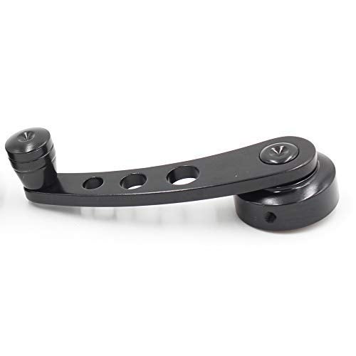 dkvaess 2Pcs Universal Car Window Handle Winder Riser Replacement Winder Crank Riser Window Handles Aluminum Alloy (Black) - Image 3