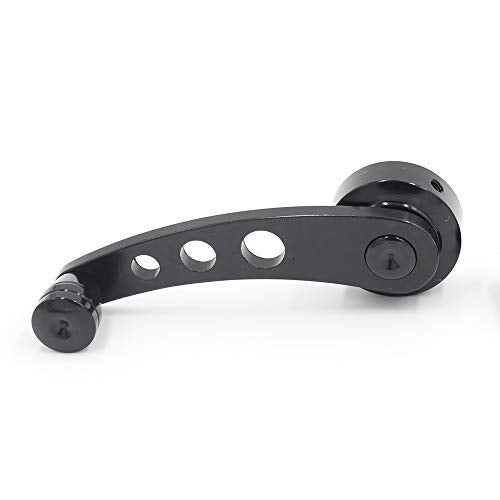 dkvaess 2Pcs Universal Car Window Handle Winder Riser Replacement Winder Crank Riser Window Handles Aluminum Alloy (Black) - Image 4