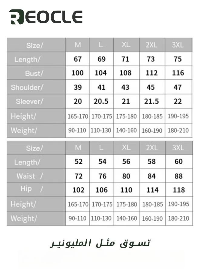 REOCLE Men's Polo Shirt and Shorts Set Summer Outfits Casual Button Down Short Sleeve Suit Shorts Tracksuit 2 Piece  - Image 3