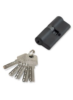TISMpro 70mm Cylinder Lock with 5 Computer Keys – High Security Door Lock Cylinder – Anti-Theft Lock Core – Matt Black  - Image 1