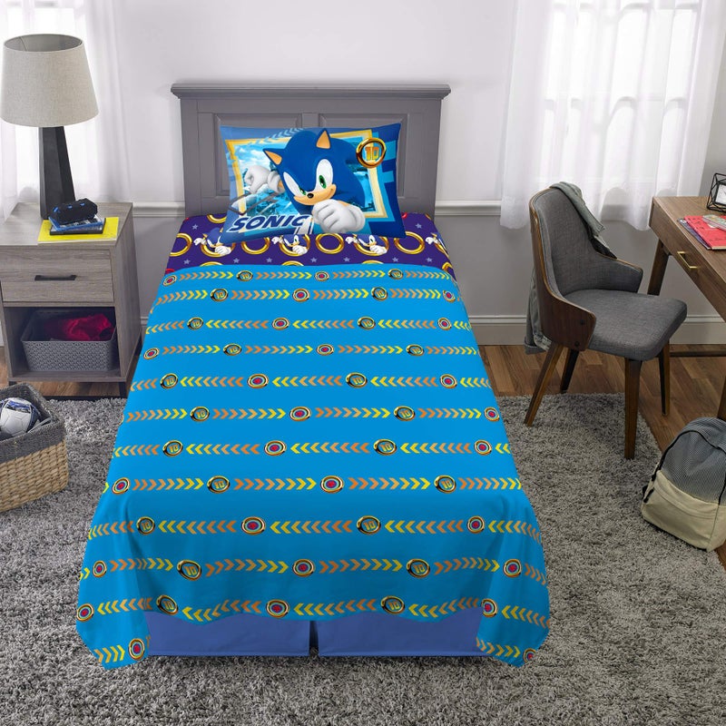 Franco Kids Bedding Super Soft Microfiber Sheet Set, Twin, Sonic The Hedgehog, Anime - Image 5