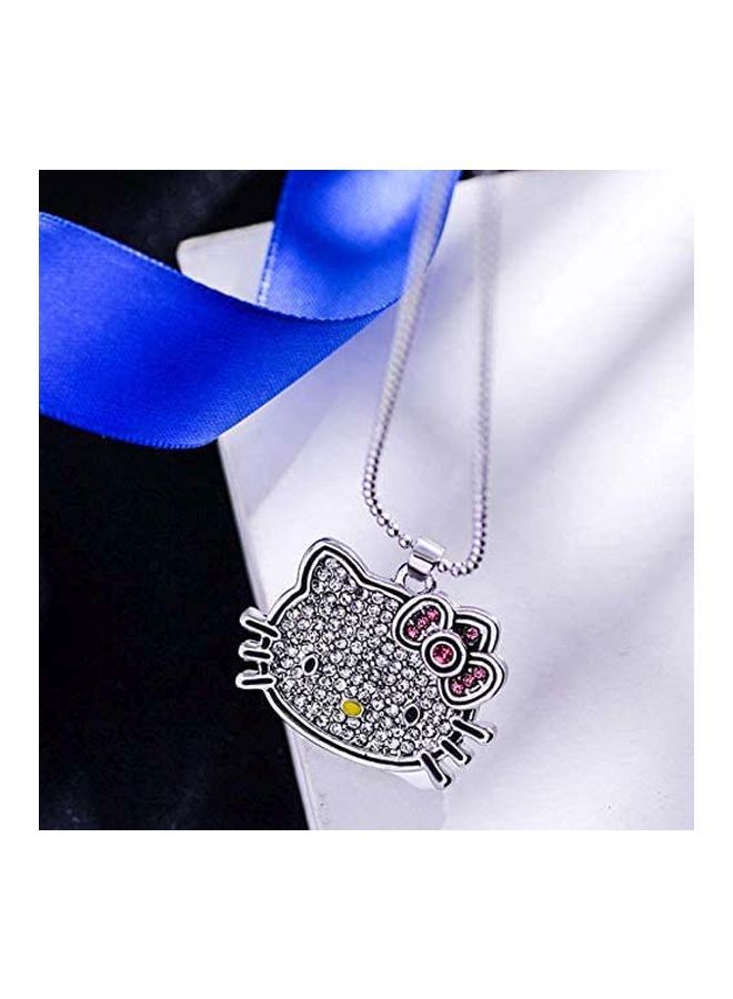 XiuWoo قلادة هالو كيتي مزينة بكريستالات من سبيكة القصدير - Image 2