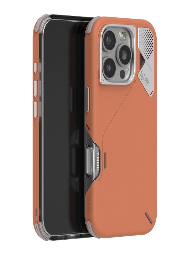 Aulumu A16 Shockproof Case for iPhone 16 Pro | Updated Camera Control | Real Cooling | Aluminum Alloy Camera Frame | Multi-Layer Composite Protection - Yellowish-Brown - Image 1