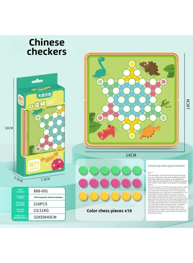 Mini Magnetic Flying Chess Portable Pocket Chess Folding Board Chess Board Game Puzzle Fun Toys-color:Magnetic Pocket Chess-Backgammon-English Packaging - Image 3