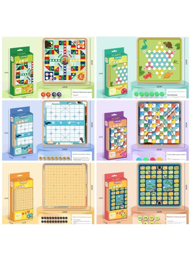 Mini Magnetic Flying Chess Portable Pocket Chess Folding Board Chess Board Game Puzzle Fun Toys-color:Magnetic Pocket Chess-Backgammon-English Packaging - Image 1